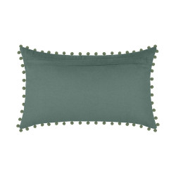 COUSSIN SANCHEZ SAUGE AVEC POMPONS 30x50cm