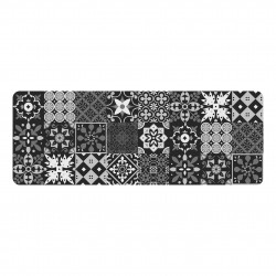 TAPIS SALOU GRIS 45X120CM MOUSSE IMPRIME