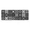 TAPIS SALOU GRIS 45X120CM MOUSSE IMPRIME