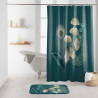 RIDEAU DOUCHE GINKOBLUE+CROCHETS 180x200