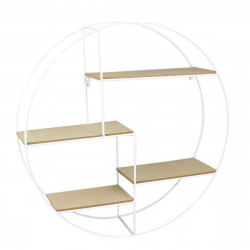 ETAGERE RONDE FILAIRE BLANCHE 50X12X50CM