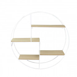 ETAGERE RONDE FILAIRE BLANCHE 50X12X50CM