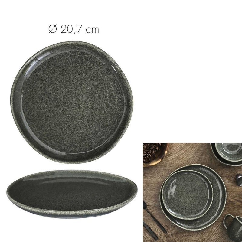 ASSIETTE DESSERT VERTE D21CM