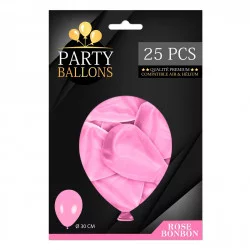 BALLONS ROSE BONBON X25