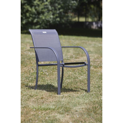 FAUTEUIL BEZIERS - ANTHRACITE ALU AVEC A
