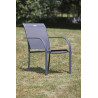FAUTEUIL BEZIERS - ANTHRACITE ALU AVEC A FAUTEUIL BEZIERS - ANTHRACITE ALU AVEC A