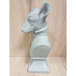 BUSTE CHIEN BELLE ÉPOQUE H26.5cm