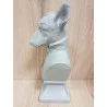 BUSTE CHIEN BELLE ÉPOQUE H26.5cm