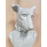 BUSTE CHIEN BELLE ÉPOQUE H26.5cm