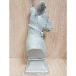 BUSTE CHIEN BELLE ÉPOQUE H26.5cm