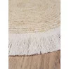 SET DE TABLE OSLO LIN EN PAILLE DE MAÏS AVEC FRANGES D38cm