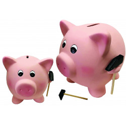 TIRELIRE COCHON MARTEAU 20CM