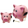 TIRELIRE COCHON MARTEAU 20CM