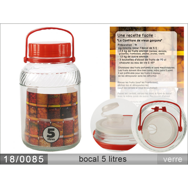 BOCAL 5 LITRES HERMÉTIQUE