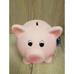 TIRELIRE COCHON ROSE AVEC MARTEAU