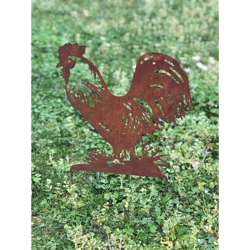 PIQUE DE JARDIN 32X51CM "COQ"