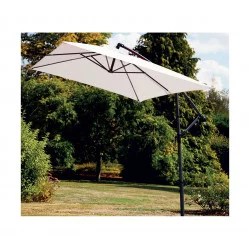 PARASOL DÉPORTÉ ÉCRU RECTANGULAIRE INCLINABLE 3x2m