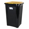 POUBELLE RECYCLAGE JAUNE 44L NOIRE /COU.