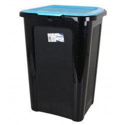 POUBELLE RECYCLAGE BLEU 44L NOIRE /COU.