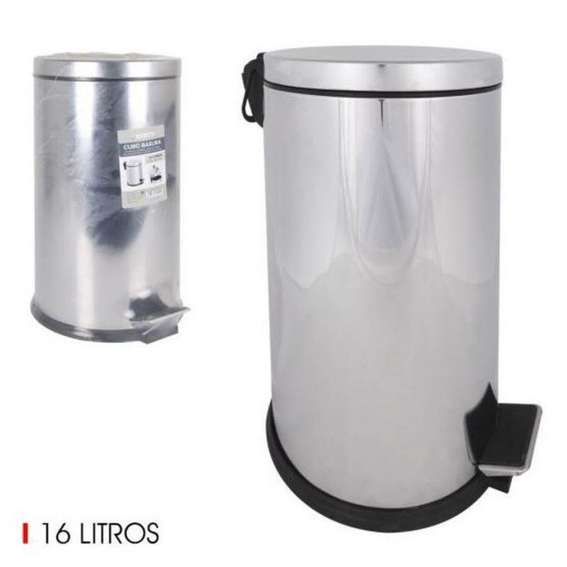 POUBELLE INOX A PEDALE 16L POUBELLE INOX A PEDALE 16L