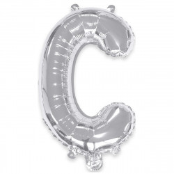 BALLON METAL "C" ARGENT