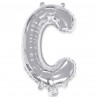BALLON METAL "C" ARGENT