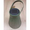 LANTERNE SOLAIRE DESIGN VERT H23cm