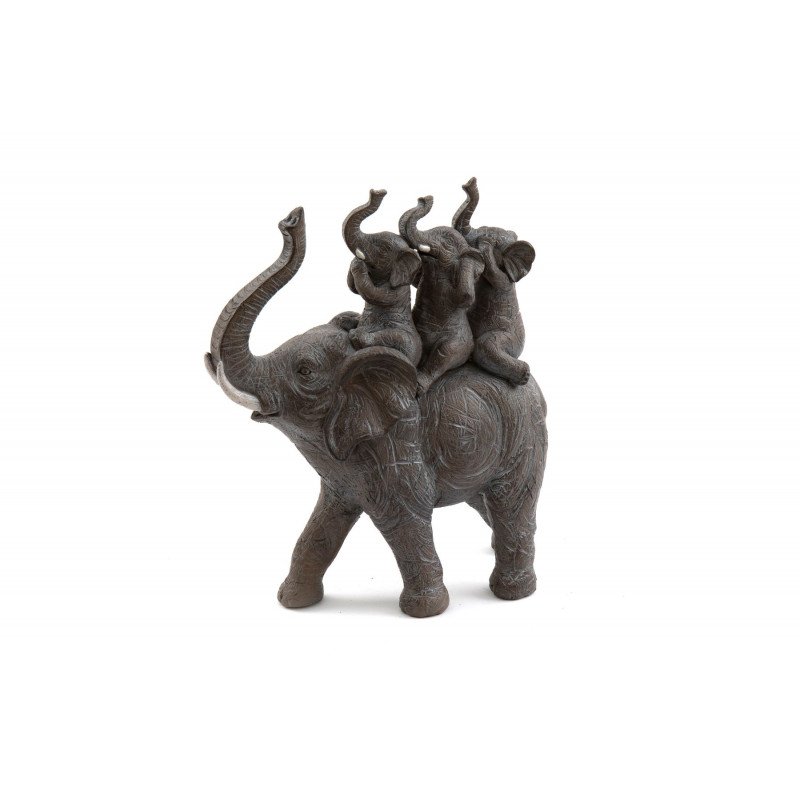 DECO FAMILLE ELEPHANT 24X26CM DECO FAMILLE ELEPHANT 24X26CM