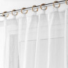 VOILE TISSE MINALISA BLANC 140x240CM PANNEAU A OEILLETS BOIS
