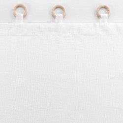 VOILE TISSE MINALISA BLANC 140x240CM PANNEAU A OEILLETS BOIS