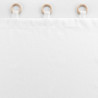 VOILE TISSE MINALISA BLANC 140x240CM PANNEAU A OEILLETS BOIS