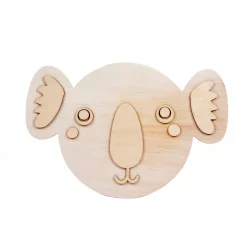 TETE ANIMAL BOIS KOALA