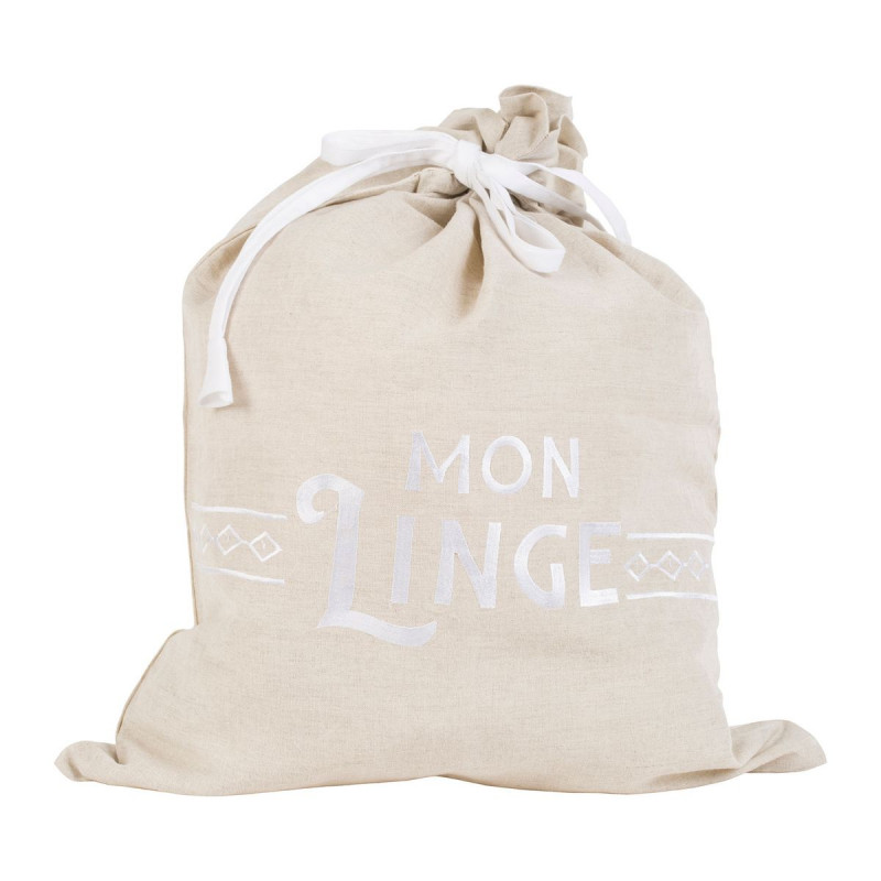 SAC LINGE EN LIN BAINS NATUREL 45X60CM
