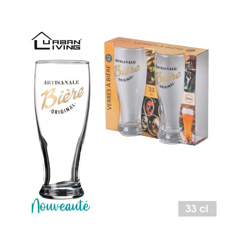 VERRES A BIERE X2 33CL