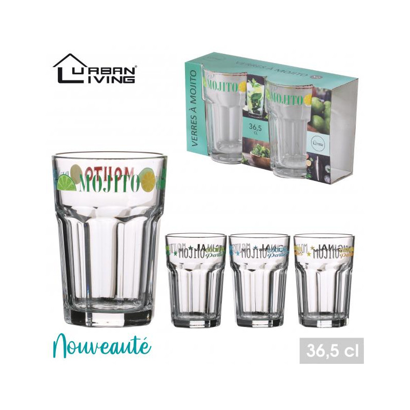 VERRES A MOJITO X2 36.5CL