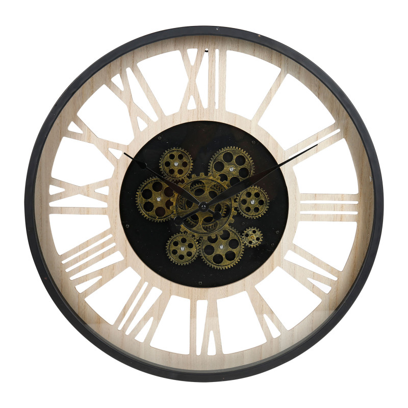 HORLOGE METAL ET BOIS LONDRES D57CM