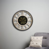 HORLOGE METAL ET BOIS LONDRES D57CM