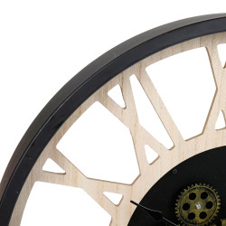 HORLOGE METAL ET BOIS LONDRES D57CM