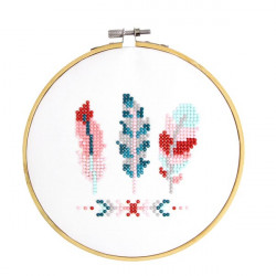 KIT DIAMOND PAINTING PLUMES DIAM. 17CM :