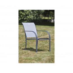 FAUTEUIL BEZIERS PERLE ALU AVEC ACCOUDOI
