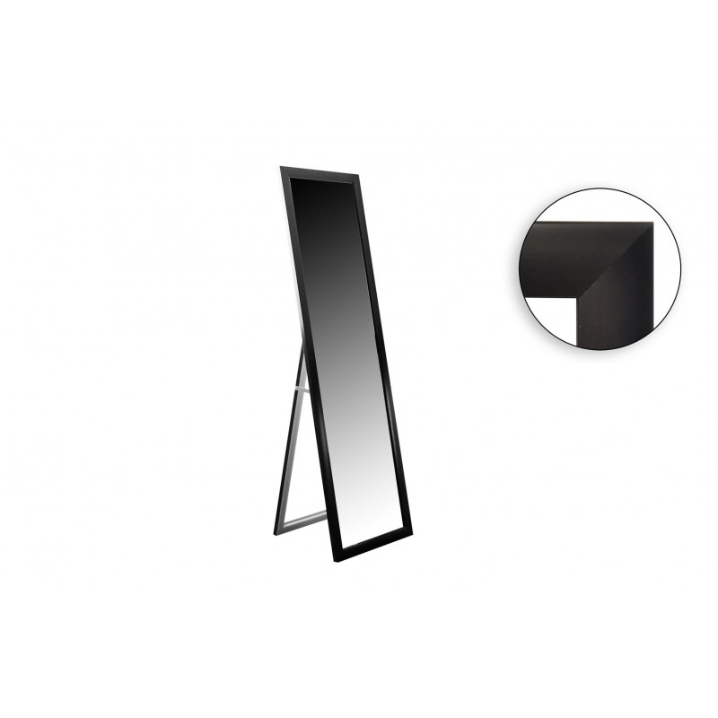 MIROIR NOIR PSYCHE SUR PIED 30X120 PP