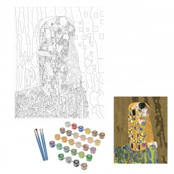 PEINTURE PAR NUMEROS LE BAISER KLIMT GRA