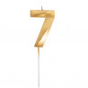 BOUGIE CHIFFRE 7 GRAPHIQUE OR 7 CM SUR