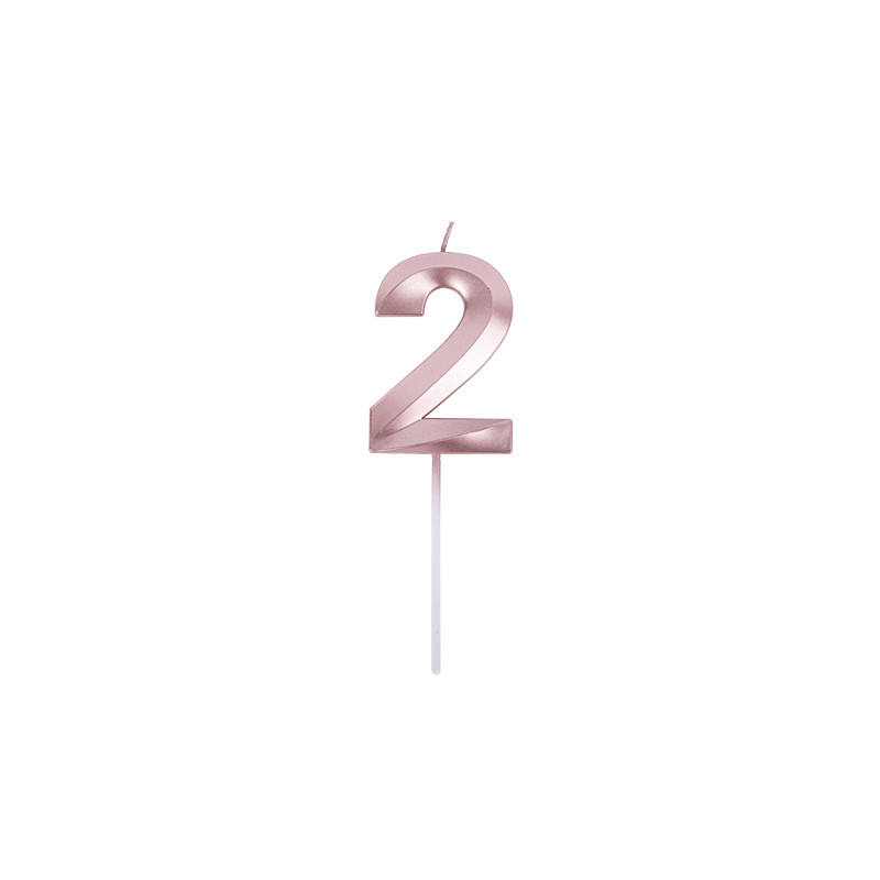 BOUGIE CHIFFRE 2 GRAPHIQUE ROSE GOLD BOUGIE CHIFFRE 2 GRAPHIQUE ROSE GOLD