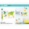 STICKER MAPPEMONDE ENFANT