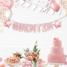 BALLON MÉTALLIQUE ROSE DORÉ Q H35cm