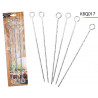 6 BROCHETTES LONGUES EN METAL POUR BBQ