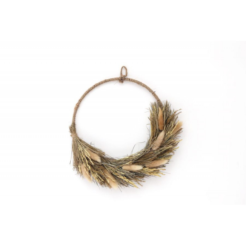 COURONNE PAMPAS NATUREL D25CM