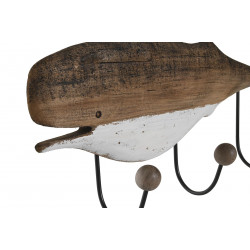 PORTE MANTEAU BALEINE 3 CROCHETS 53x10x22cm