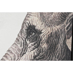 TRIPTYQUE ÉLÉPHANT ENCADRÉ TOILE 180X4X1